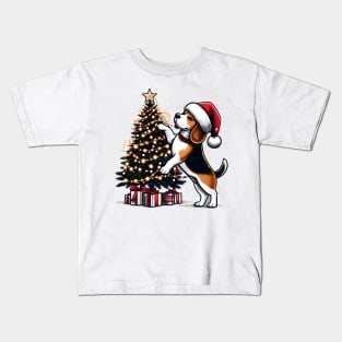 Beagle Dog Christmas Kids T-Shirt